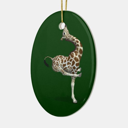 Funny Sporty Giraffe Keramisch Ornament (Links)