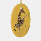 Funny Sporty Giraffe Keramisch Ornament (Rechts)