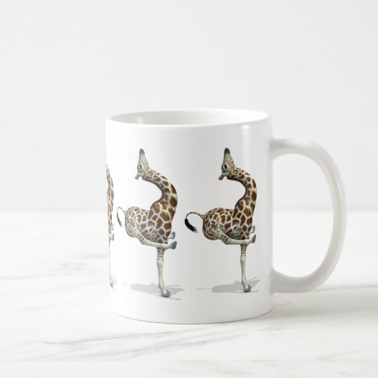 Funny Sporty Giraffe Koffiemok (Rechts)