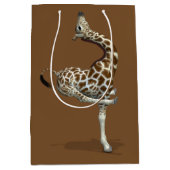 Funny Sporty Giraffe Medium Cadeauzakje (Voorkant)