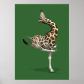 Funny Sporty Giraffe Poster (Voorkant)