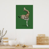 Funny Sporty Giraffe Poster (Keuken)