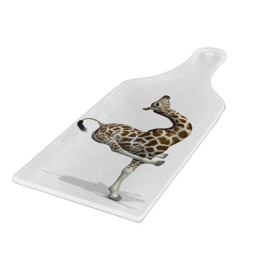 Funny Sporty Giraffe Snijplank (Hoek)