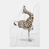 Funny Sporty Giraffe Theedoek (Verticaal)