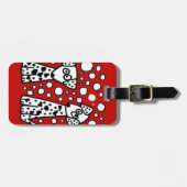 Funny Spoted Dogs met hart Bagagelabel (Voorkant horizontaal)