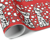 Funny Spoted Dogs met hart Cadeaupapier (Rol Hoek)