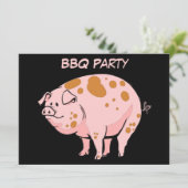 Funny Spotted Pink BBQ Cookout Party Custom Kaart (Staand voorkant)