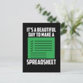 Funny Spreadsheet Accounting CPA Boekhoudkundige H Briefkaart (Staand voorkant)