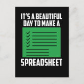 Funny Spreadsheet Accounting CPA Boekhoudkundige H Briefkaart (Voorkant)