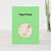 Funny Spring Chicken Birthday Kaart (Voorkant)