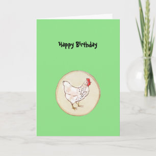 Funny Spring Chicken Birthday Kaart
