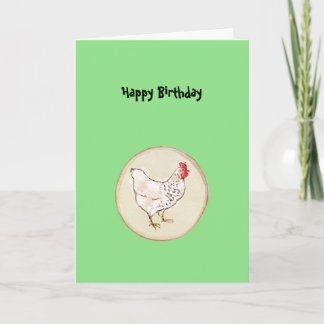 Funny Spring Chicken Birthday Kaart