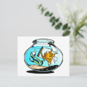 Funny Spring Cleaning Fish Briefkaart (Staand voorkant)