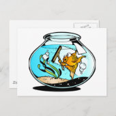Funny Spring Cleaning Fish Briefkaart (Voorkant / Achterkant)