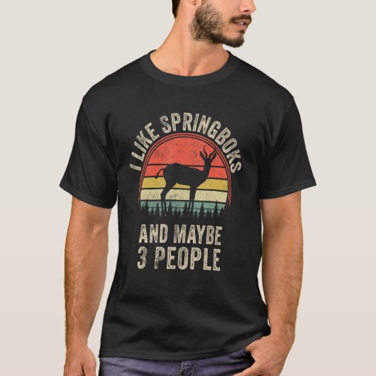Funny Springbok Design Art Graphic Springboks Zoo T-shirt (Voorkant)