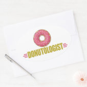 Funny Sprinkle Donut Lover Ovale Sticker (Envelop)