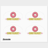 Funny Sprinkle Donut Lover Ovale Sticker (Vel)