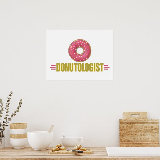 Funny Sprinkle Donut Lover Poster (Keuken)