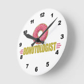 Funny Sprinkle Donut Lover Ronde Klok (Hoek)
