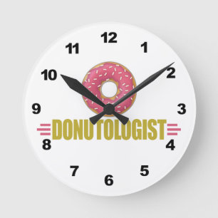 Funny Sprinkle Donut Lover Ronde Klok