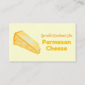 Funny Sprinkle Kindness, zoals Parmesan-kaaskaarte Contactkaartje (Voorkant)