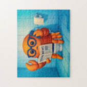 Funny Spy Crab Reading Tech News Magazine Legpuzzel (Verticaal)
