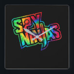Funny Spy Gaming Ninjas Game Wild met Clay Style Vierkante Klok<br><div class="desc">Funny Spy Gaming Ninjas Game Wild met Clay Style</div>