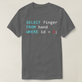 Funny SQL Query Geek Database Programmer T-shirt (Design voorkant)