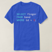 Funny SQL Query Geek Database Programmer T-shirt (Design voorkant)