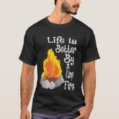 Funny squad life is better by a camp fire retro t-shirt (Voorkant)