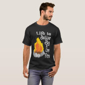 Funny squad life is better by a camp fire retro t-shirt (Voorkant volledig)