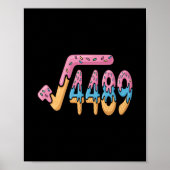 Funny Square Root 4489 Funny 67 Math Ice Cream Mem Poster (Voorkant)