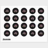 Funny Square Root 4489 Funny 67 Math Ice Cream Mem Ronde Sticker (Vel)