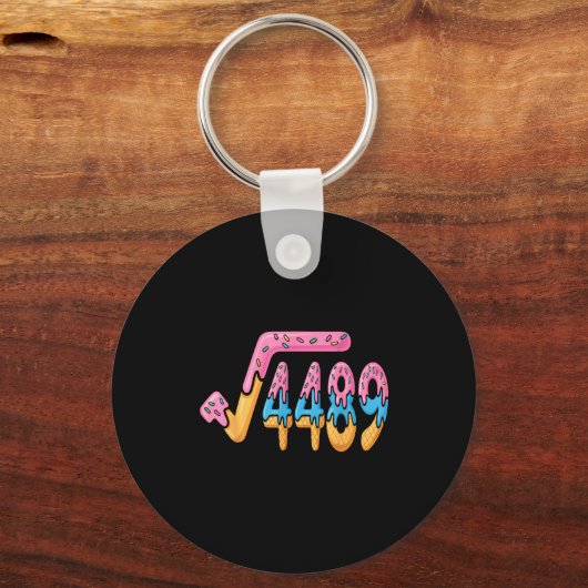 Funny Square Root 4489 Funny 67 Math Ice Cream Mem Sleutelhanger (Voorkant)