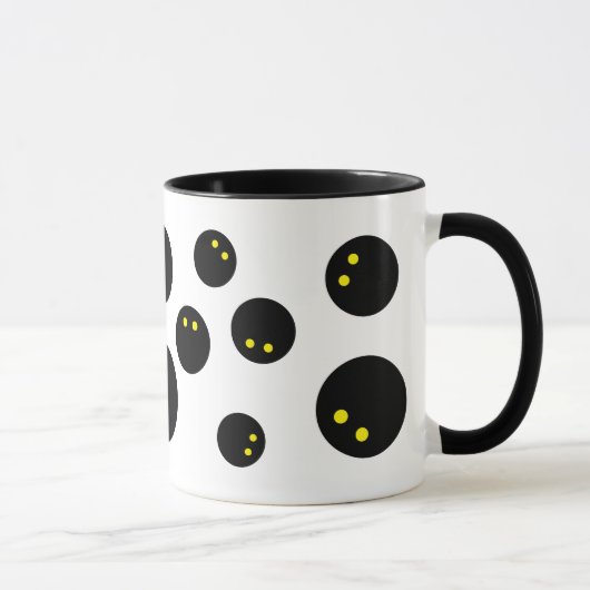 Funny squash ball print koffie mok cadeau voor spe (Rechts)