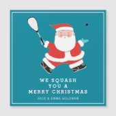 Funny Squash Sports Holiday Cards (Voorkant)
