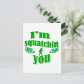 Funny squatching briefkaart (Staand voorkant)