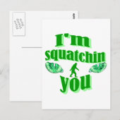 Funny squatching briefkaart (Voorkant / Achterkant)
