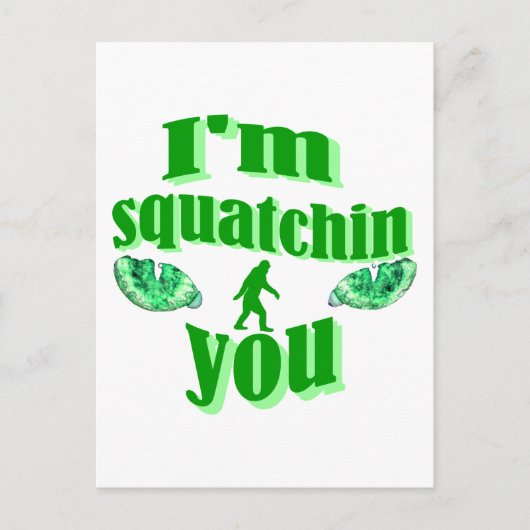 Funny squatching briefkaart (Voorkant)