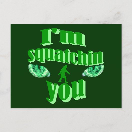 Funny squatching briefkaart (Voorkant)