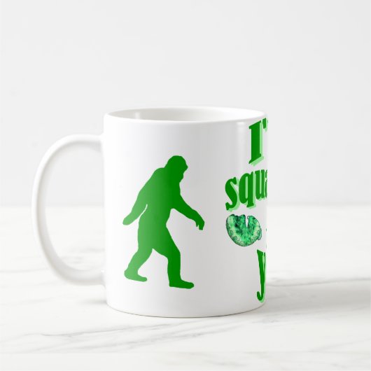 Funny squatching koffiemok (Links)