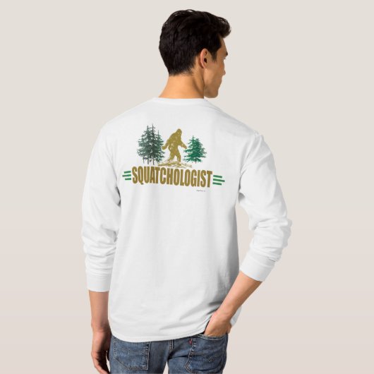 Funny Squatcholoog, Sasquatch, geloof ik T-shirt (Achterkant volledig)