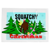 Funny Squatchy-kerstboomkreet Groot Cadeauzakje (Achterkant)