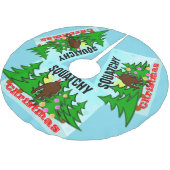 Funny Squatchy-kerstboomkreet Kerstboom Rok (Gekanteld)