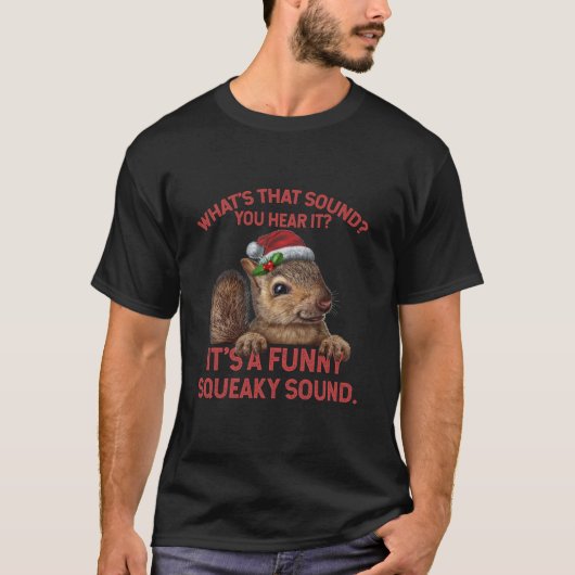 Funny Squeaky Sound Long Shirt kersteekhoorn (Voorkant)