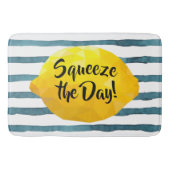 Funny Squeeze the Day Script 3D Lemon Badmat (Voorkant)