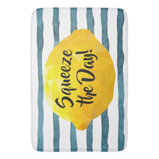 Funny Squeeze the Day Script 3D Lemon Badmat (Voorkant Verticaal)