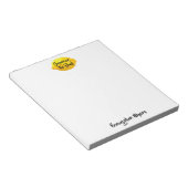 Funny Squeeze the Day Script 3D Lemon Monogram Notitieblok (Schuin)