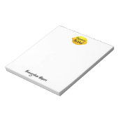 Funny Squeeze the Day Script 3D Lemon Monogram Notitieblok (Linkerzijde)