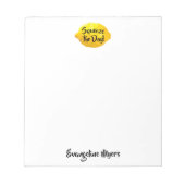 Funny Squeeze the Day Script 3D Lemon Monogram Notitieblok (Voorkant)